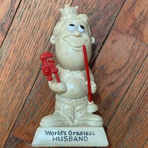 Russ Berrie Husband/Plumber Figurine with Red Tools